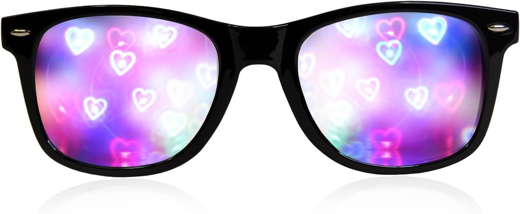 Ultimate Difrassation Glasses - 3D Rainbow Heart Effect - Μεγάλη Εντμ, Συναυλία, και Rave Accessory