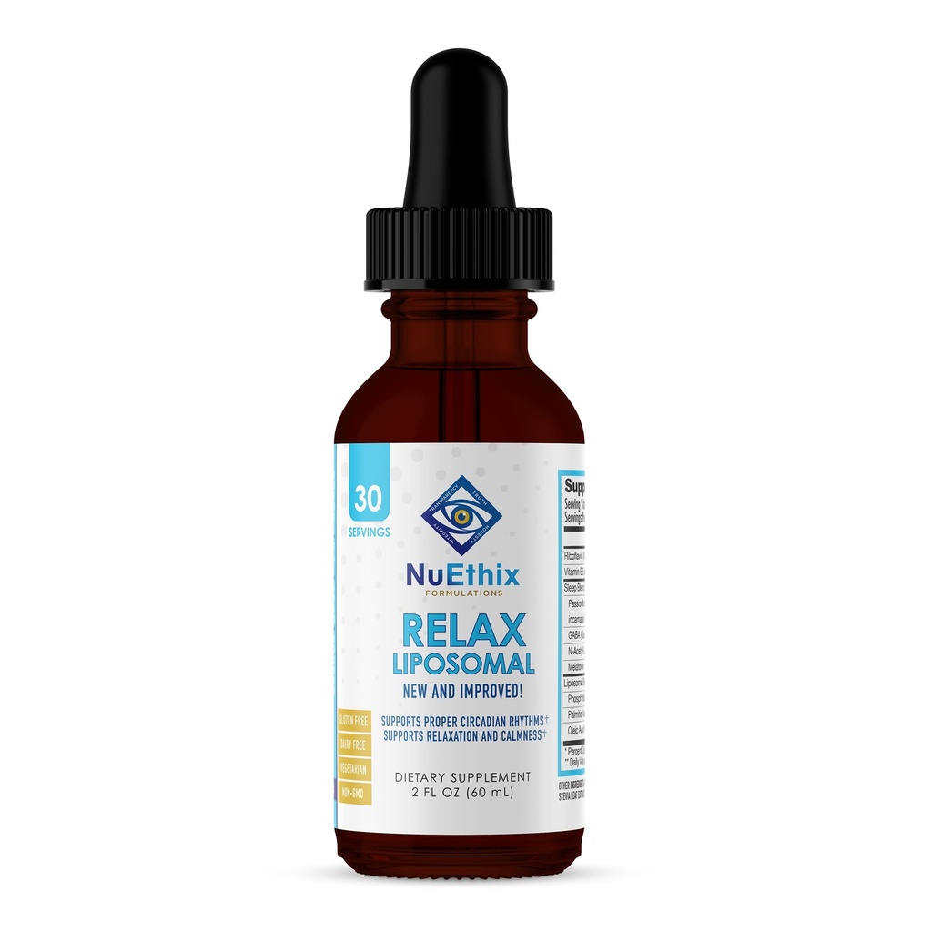 NuEthix Formulations Relax Liposomal Supplement Formula to Support Relaxation & Calm, 2 ρευστές ουγγιάδες, 30 υπηρεσίες