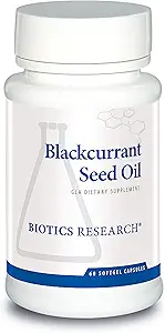 Biotics Research Blackcurrant Seed Oil 535 mg Natural Source of Gamma Linolenic Acid GLA 80 mg softgels, Supports Cardiovascular Health, Normal Tissue Repair, Immune System, Women’s Health 60 Capsules