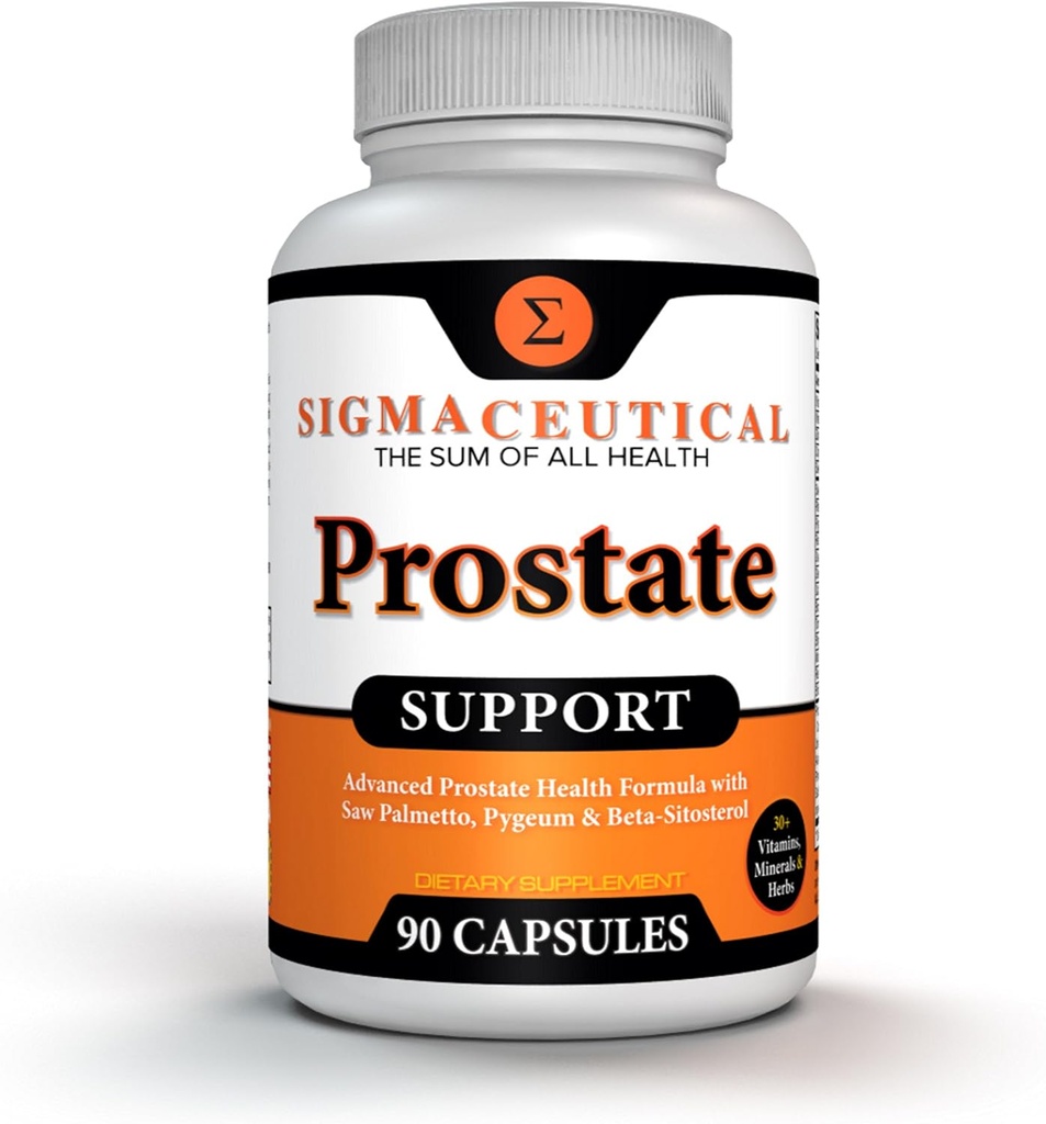 Συγκρότημα υποστήριξης Prostate - Saw Palmetto & Beta Σιτοστερόλη με Pygeum Bark - Καθημερινή υποστήριξη ροής ούρων για τους άνδρες - 90 κάψουλες φυσικό φυτό στερόλες