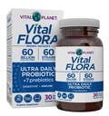 Vital Planet - Vital Flora Ultra Daily Probiotic 60 Billion CFU, Diverse Strains, Organic Prebiotics, Immune Support, Bloating Relief, Digestive Health Probiotics for Women and Men 30 Capsules