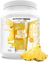 NutraBio Clear Protein Powder, Pineapple Splash - 20 Servies, 20g Clear Whey Protein Isolate, 0 Ζάχαρη, 0g Λακτόζη, αναζωογονητικά Fruit Flavors, GLP1 Υποστήριξη - Υγεία των οστών - Ανάκτηση μυών μετά την προπόνηση