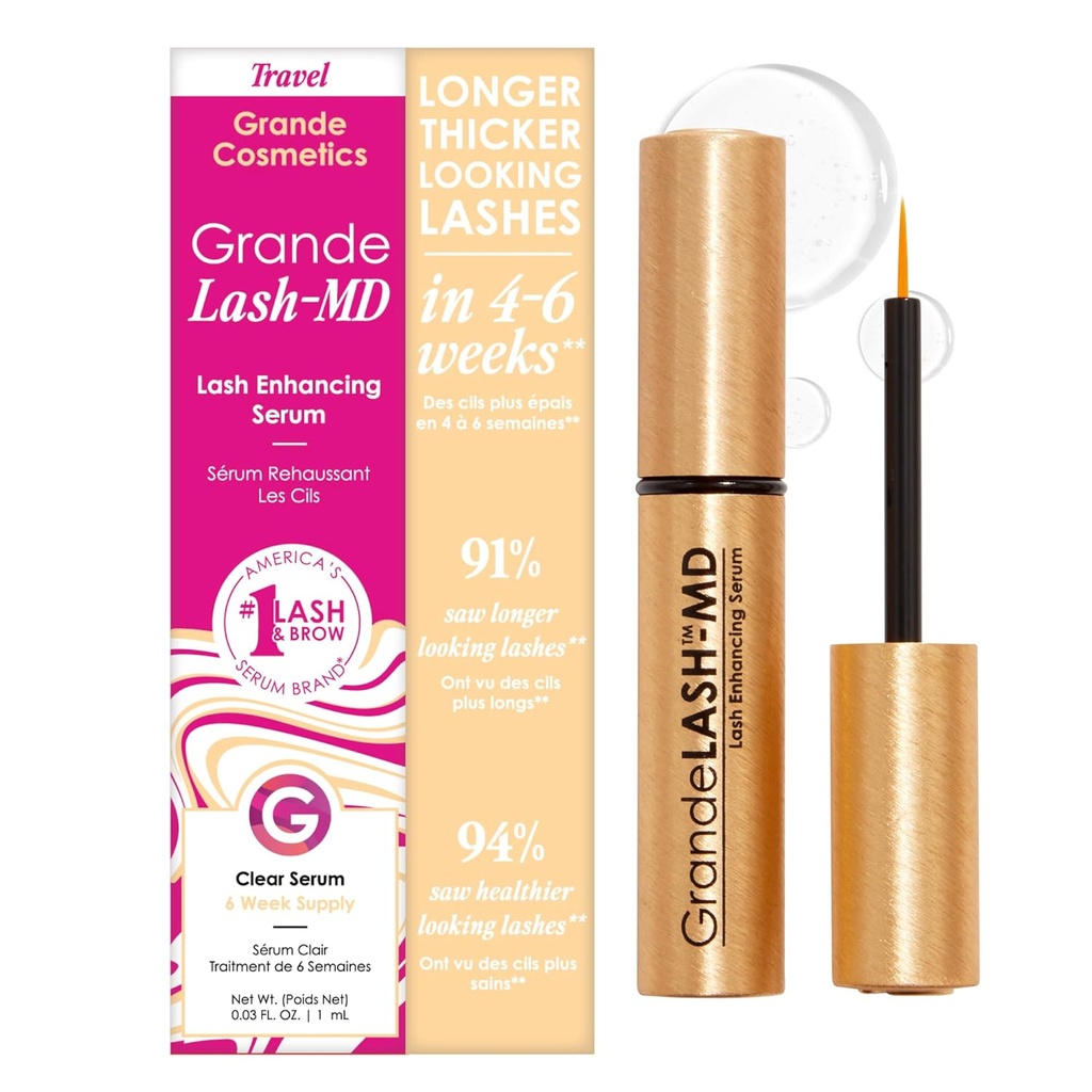Grande Καλλυντικά GrandeLASH-MD Lash Enhanceing Serum - Peptide & Βιταμίνη Infused Formula for Longer, Thicker, Fuller Looking Lashes - Οφθαλμίατρος Δοκιμασμένος, Σκληρός-ελεύθερος
