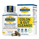 BelyFlush - Gentle Colon & Gut Cleanse συμπλήρωμα με γαϊδουράγκαθο γάλακτος & Bentonite Κλέι - Υποστηρίζει δυσκοιλιότητα, Debloat, Digestive Detox & Flusing - 60 κάψουλες