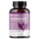 Pure Resveratrol συμπλήρωμα - επιπλέον δύναμη 600mg Trans-Resveratrol Per Σερβίρει - για την καρδιά, Γνωστική, ανοσοποιητική υποστήριξη της υγείας – Καθαρή & Βιοδιαθέσιμη - 60 Vegan Caps