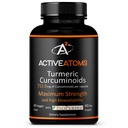 Active Atoms Turmeric Extract, Extra Strength with BioPerine® Black Pepper 750 mg Turmeric Extract per One 00" Καψάκιο, Standardized 95% Curcuminoids, Non-GMO, 60 Veggie Caps 60 Day Supply