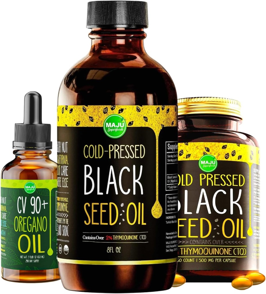 Maju Superfoods Μαύρο λάδι σπόρων και Orγανη