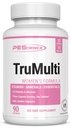 PEScience TruMulti Multivitamin for Women with Iron, Daily Formula with Premium Vitamin C, D, συμπλήρωμα ψευδαργύρου για την υποστήριξη του ανοσοποιητικού, Chelated Minerals, 90 Easy to Swallow Capsles