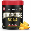 ALLMAX Διατροφή AMINOCORE BCAA, Ανανά Mango - 945 g Κόνις - 8,18 γραμμάρια διακλαδισμένης αλυσίδας Αμίν Οξέα ανά σερβίρισμα - με Βιταμίνες Β - Χωρίς πληρωτικά ή μη BCAA Aminos - Χωρίς ζάχαρη - 90 Σερβιρίσματα