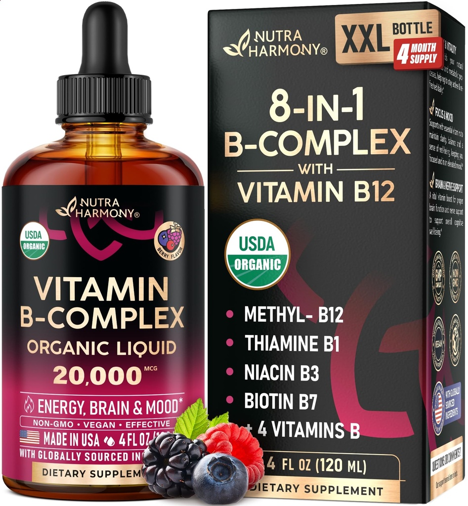 USDA Organic Vitamin B-Complex B5 Pantothenic Acid 