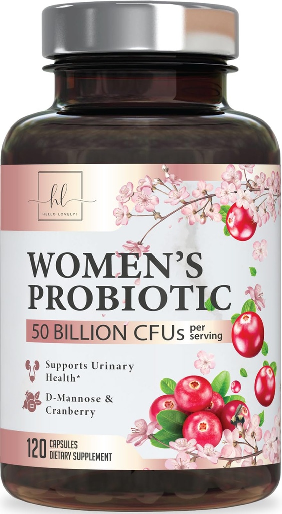 Probiotics for Women Digestive Health Support - 90 Billion CFU Γυναικείο Προβιοτικό, 16 Strains, Cranberry, Κολπικό Προβιοτικό με Πρεβιοτικά, PH, Ανοσοποιητικό, Ουρολοίμωξη, & Γυναικεία Υποστήριξη Υγείας, 120 Κάψουλες