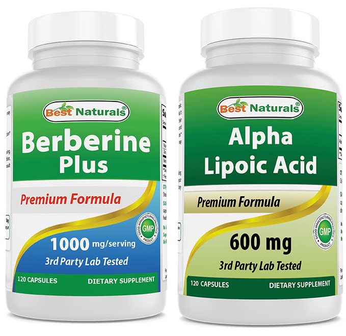 Best Naturals Berberine Plus 1000mg & Alpha Lipoic Acid 600 mg
