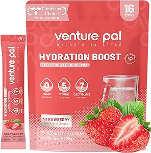 Venture Pal Sugar Free Electrolyte Powder Packets - Liquid Daily IV Drink Mix for Rapid Hydration & Party Recovery 