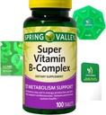 Super Vitamin B-Complex 100 δισκία Συμπλήρωμα διατροφής Bundle Exclusive Better Ligth&Spring Guide + Weekly Pill Organizate (3 αντικείμενα)