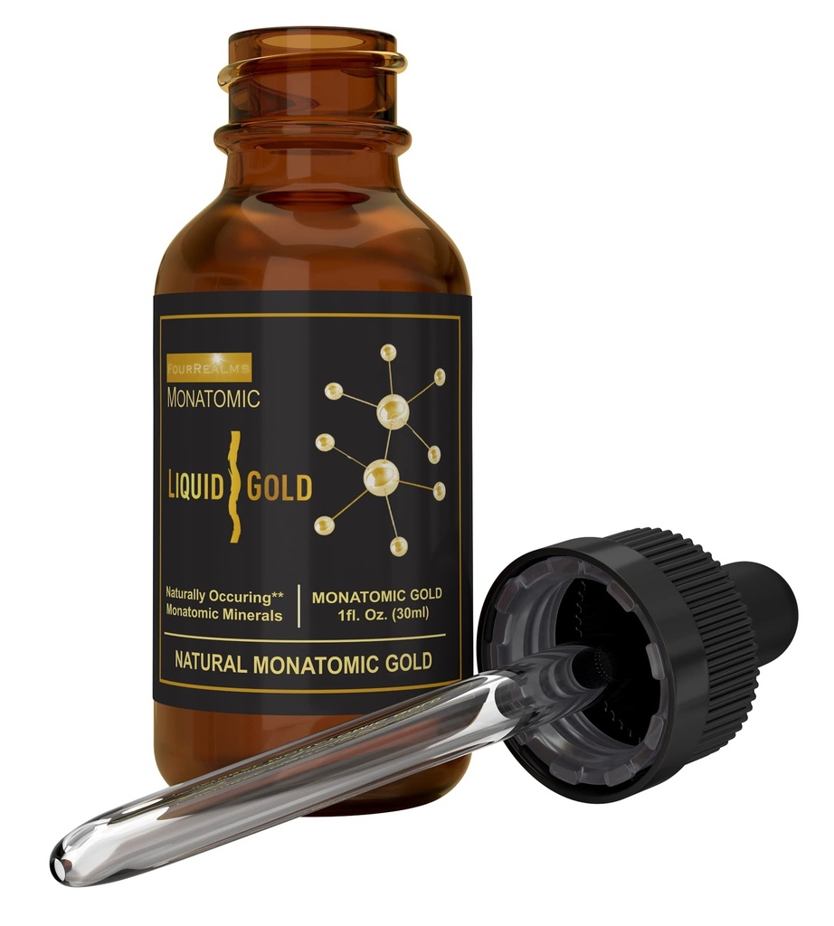 Ormus Monoatomic Gold Rich in Pure M-State Minerals & White Powder Gold - Pure 24k Gold -Trace Mineral Solution 1 oz