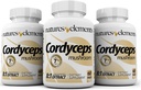 Cordyceps Mushroom – 8:1 Extract – 1000mg ανά Σερβίρισμα – 3 Συσκευασία – Υποστηρίζει την Ανοσοποιητική, Αναπνευστική & Νεφρική Υγεία – 180 δισκία – Μη ΓΤΟ, Χωρίς Γλουτένη