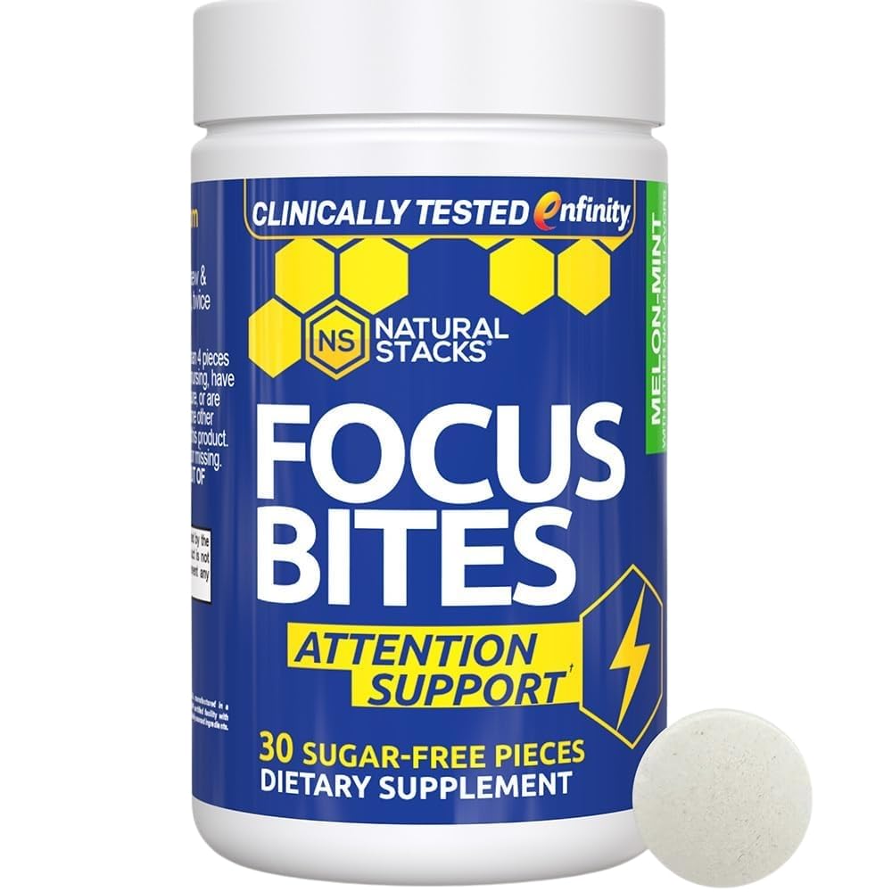 Paraxanthine συμπλήρωμα 100mg - Caffeine Free Focus συμπλήρωμα για την παραγωγικότητα & την προσοχή Υποστήριξη - κλινικά ελεγμένο Enfinity Paraxanthine - Jitter Free Energy Support - 30 Mint Focus Bites