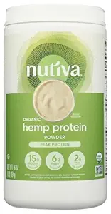 Nutiva Organic Cold-Pressed Raw Hemp Seed Protein Powder, Peak Protein, 16 Oz, USDA Organic, Non-GMO, Whole 30 Approved, Vegan, Gluten-Free & Keto, Plant Protein with Essential Amino Acids