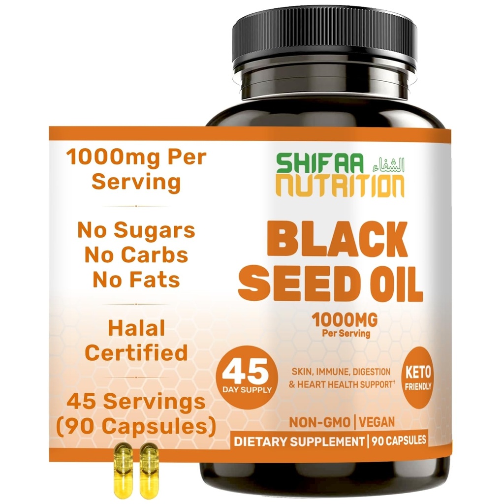 SHIFAA NUTRITION Halal Black Seed Oil 