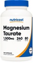 Nutricost Μαγνήσιο Taurate 1.500mg; 240 Κάψουλες - Χωρίς γλουτένη, μη ΓΤΟ, Vegan, 80 εξυπηρετούν