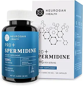 Neurogan Spermidine PRO Συμπληρώματα κάψουλες - 50mg ανά υπηρεσία, 60-Ημέρα προσφοράς - Ενισχυμένη Απορρόφηση για Κυτταρική λειτουργία, Υγιεινή γήρανση - Εκχύλισμα σιταριού, Συμπληρώματα σπερμιδίνης για άνδρες και γυναίκες
