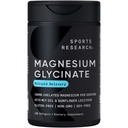 Sports Research® Magnesium Glycinate - Suports Restful Sleep & Enzymatic Processes - 160 mg Chelated Magnesium - Liquid Softgel - 120 Count