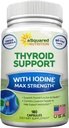 aSquared Nutrition Premium Thyroid Support Supplement with Iodine (180 Κάψουλες) - Best Herbal & Vitamin Complex χάπια w/ B12, Ashwagandha, Bladderwrack & Kelp - Helper for Healthy Hormone & Energy