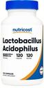 Nutricost Lactobacillus Acidophilus 500 εκατομμύρια CFU ανά υπηρεσία (120 κάψουλες)