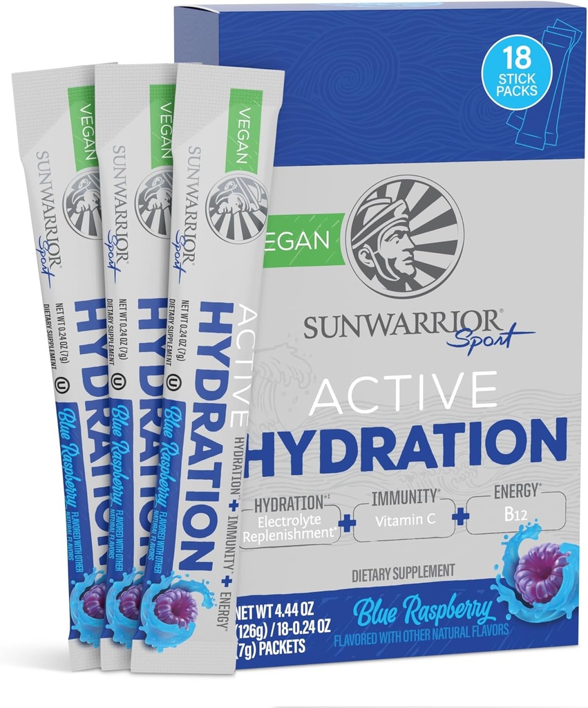 Sunwarrior Hydration Powder Electrolyte Packets σκόνη B12 Elderberry 