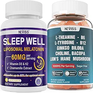 NEVISS L-Τυροσίνη Gummies & Μελατονίνη 60mg για Ενήλικες Bundle