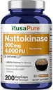NusaPure Nattokinase 4000 FU 800mg, 200 κάψουλες Veggie (Βέγκαν, Μη ΓΤΟ)