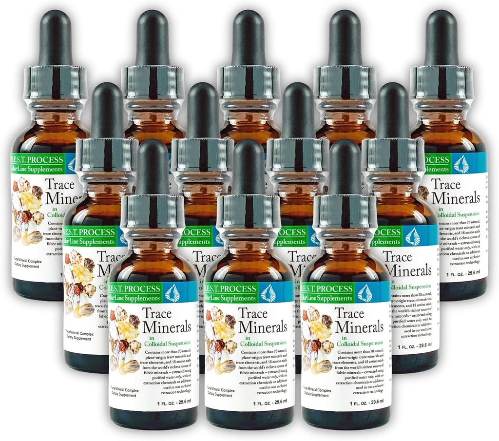 Morter Trace Minerals in Colloyal Ανάρτηση (12 Pack) Morter HealthSystem Best Process Alkaline — Θρεπτικά στοιχεία, Fulvic Minerals & Amino Acids