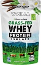 Opportuniteas Grass Fed Vanilla Whey Protein Isolate Powder - 22g Protein Powder Without Artificial Sweeteners, Hormone-Free Cows, Non GMO - 1lb