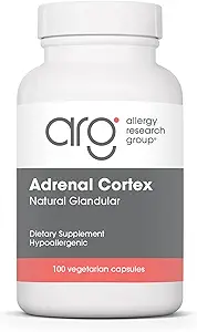 Ομάδα Έρευνας Αλλεργίας Υποστήριξη Adrenal Cortex - Adrenal Glandular συμπλήρωμα, Ανοσολογική λειτουργία, 100mg Adrenal Extract, Βοοειδή - 100 Count