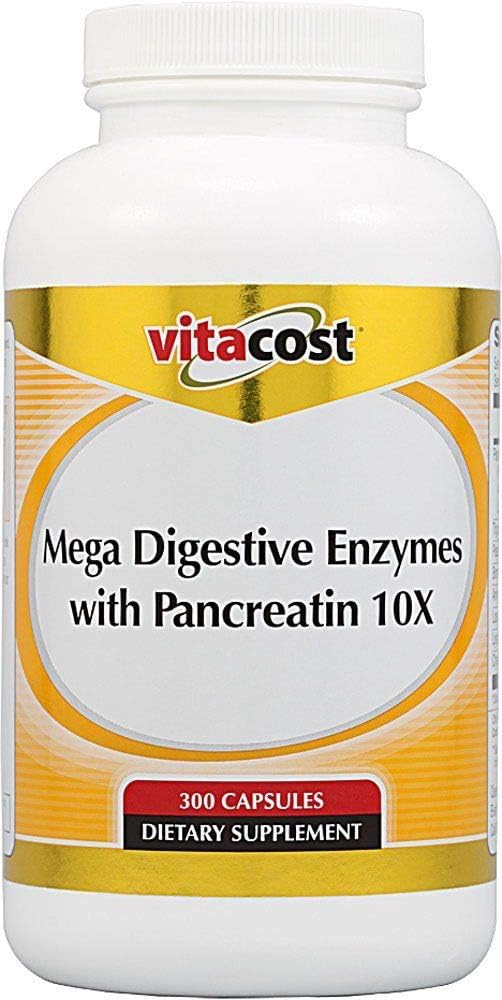 Vitacost Mega Digestive Ένζυμα με Pancreatin 10X - 300 Κάψουλες