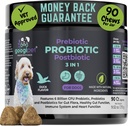 Googipet Probiotics for Dogs Digestive Health - Προβιοτικά και Προβιοτικά Μασουλάκια για Σκύλους Υγεία + Digestive Ένζυμα - Σκύλος Προβιοτικά για Yeast Ichy Skin Ichy Ears w/Papaya, Κολοκύθα, & Fiber