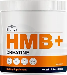 HMB + Creatine Supplement - 3g Daily HMB for Enhanced Strength, Power & Recovery, Ideal for High-Intensity Athletes, 30-Day Supply