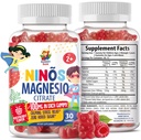 Magnesium Gummies for Kids & Adults - 100mg - Calm Magnesium Chews - Magnesium Citrate Chewable Supplement for Mood & Muscle Support - Citrato de Magnesio para Niños - 30 Gummies
