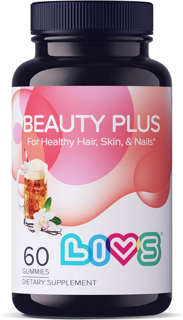 LIVS Beauty Plus Gummy Βιταμίνες - Biotin Gummies for Hair, Skin and Nails 