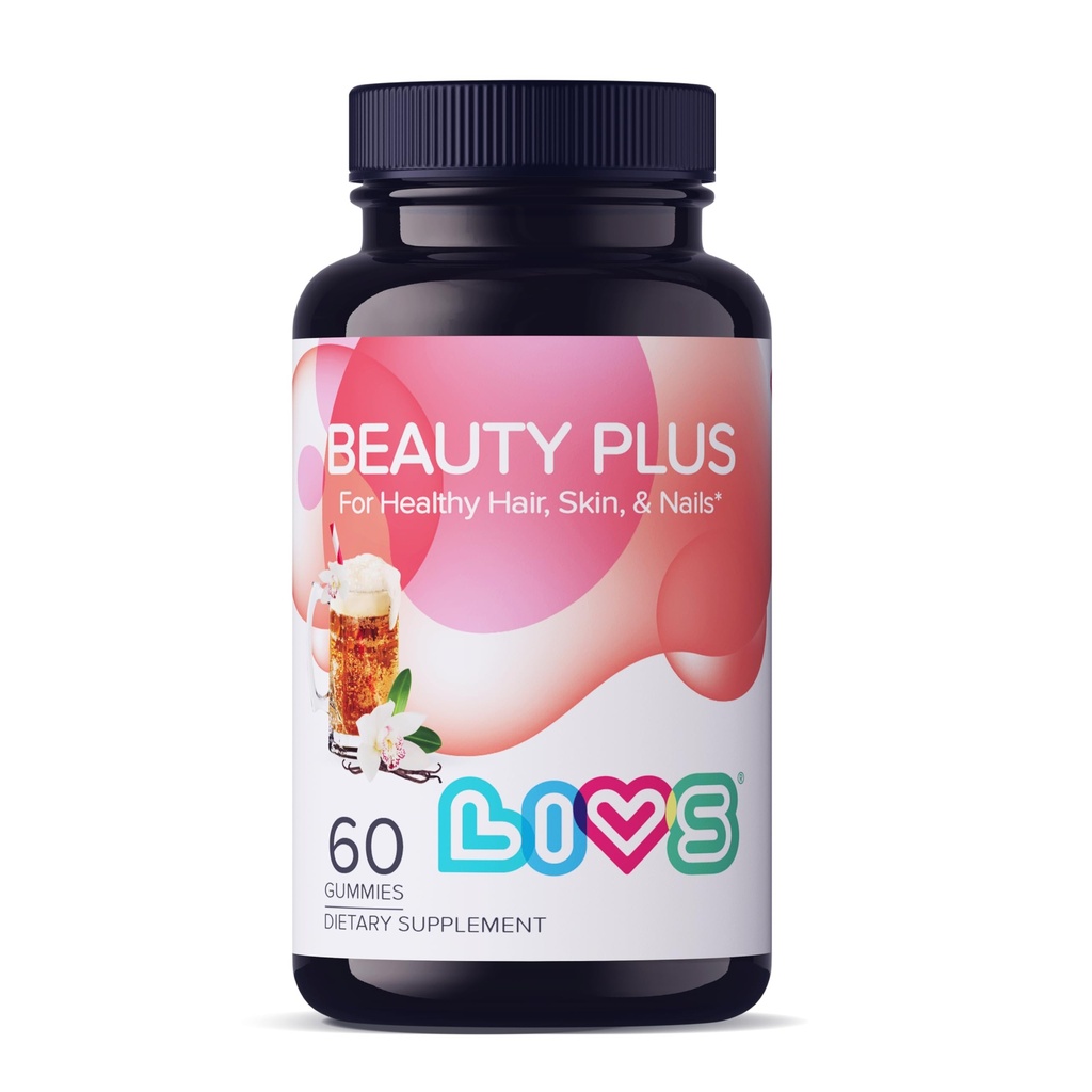 LIVS Beauty Plus Gummy Βιταμίνες - Biotin Gummies for Hair, Skin and Nails 