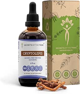 Secrets of the Tribe Cryptolepis Tincture Alcohol-Free Extract, High-Potency Herbal Drops, Tincture Made from Wildcrafted Cryptolepis Sanguinolenta 4 oz