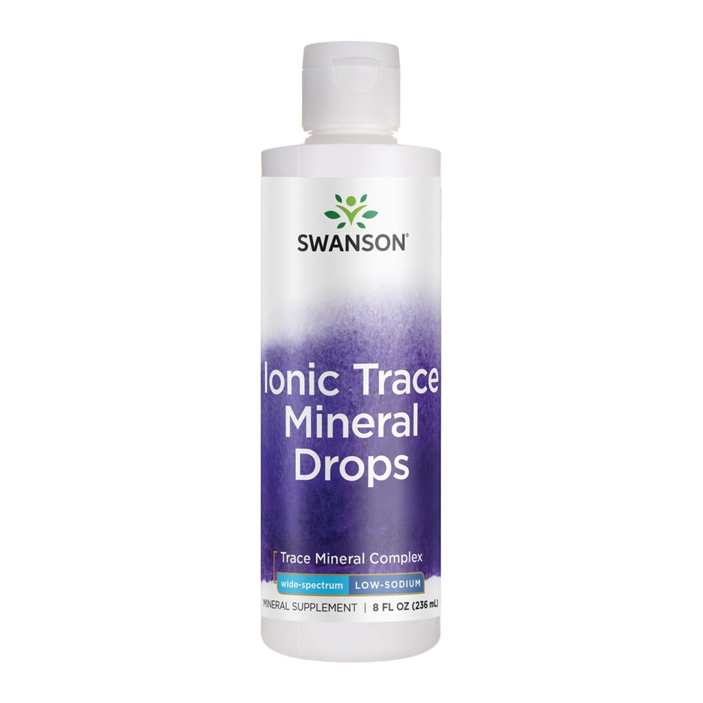 Swanson Concentrace Trace Mineral Drops 8oz-Complete Mineral Complex for Energy, Hydration, & Electrolyte Balance Πάνω από 72 Ιωνικά Ορυκτά Υψηλής Απορρόφησης Όπως Μαγνήσιο, Κάλιο, Ασβέστιο (2 Συσκευασία)