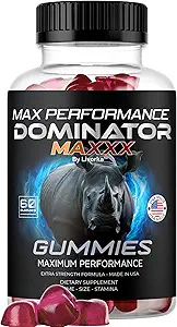 Dominator Maxxx Gummies για άνδρες - Dominator Maxx Φυσική καθημερινή διατροφή Υποστήριξη Premium Advanced Formula Multivitamin Χάπια για τη συνολική υγεία & ευεξία, 60 Gummies για 1 μήνα