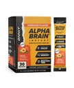 ONNIT Alpha Brain Instant Peach Flavor - Nootropic Brain Booster Memory Supplement - for Focus, Energy & Clarity - Alpha GPC Choline, Cats Claw, L-Theanine, Bakopa - 30ct