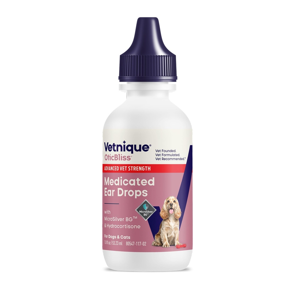 Vetnique Oticbliss Cat & Dog Μόλυνση αυτιού Θεραπεία 