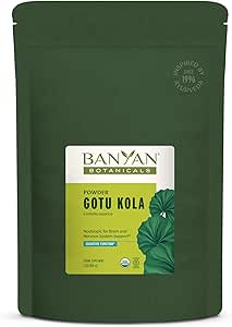 Banyan Botanicals Gotu Kola Σκόνη – Organic Brahmi (Centella Asiatica) – Χαλαρωτικό Νοοτροπικό Βότανο για την Υποστήριξη του Νευρικού Συστήματος & Υγιές Δέρμα * – 1 lb. – Μη ΓΤΟ Βιώσιμα πηγάζει Vegan
