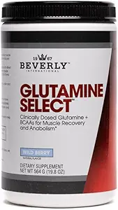 Beverly International Glutamine Select, 60 μερίδες. Κλινικά Dosed L-Glutamine και Amino Acid Formula για Lean Muscle και Recovery. Σκόνη χωρίς ζάχαρη. BCAA του.