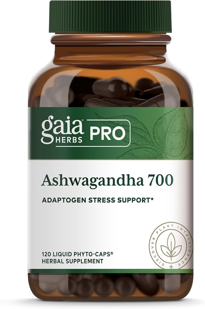 GAIA HERBS PRO Ashwagandha 700 - Healthy Immune Support Supplement* - Ενιαία Φόρμουλα Χερμπ με οργανική Ashwagandha - Vegan, χωρίς γλουτένη, χωρίς σόγια - 120 υγρά Phyto-Caps (60 εξυπηρετούν)