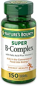 Nature's Bounty, Super B Complex με Βιταμίνη C & Φολικό Οξύ - Immune&Energy Support - 150 Tablets,.