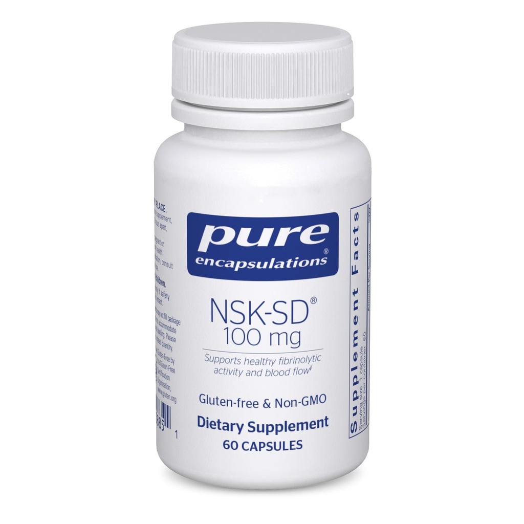 Καθαρές Εντοπίσεις NSK- SD - 100 mg Nattokinase - για Κανονική Κυκλοφορία του Αίματος - Υποστηρίζει Ινωδολυτική Δραστηριότητα* - Χωρίς Γλουτένη & Μη ΓΤΟ - 60 Κάψουλες